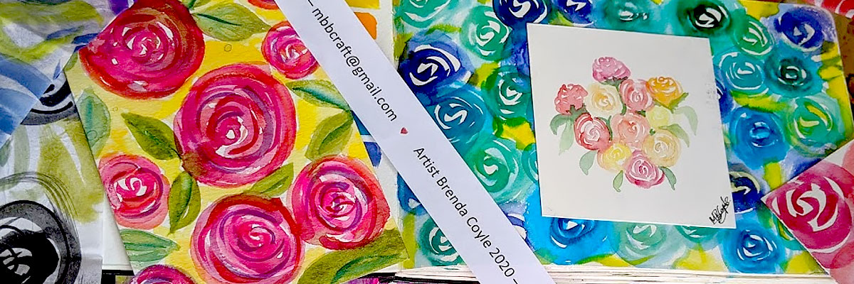 Painted Flowers Relaxation Through Art with freelance artist Brenda Coyle